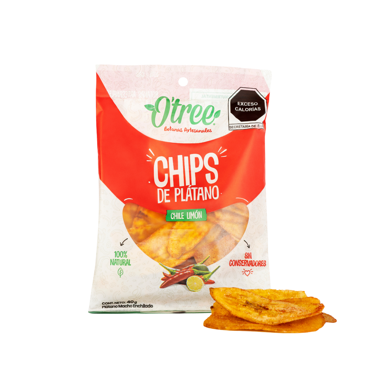 O'Tree Chips de Plátano Chile-Limón