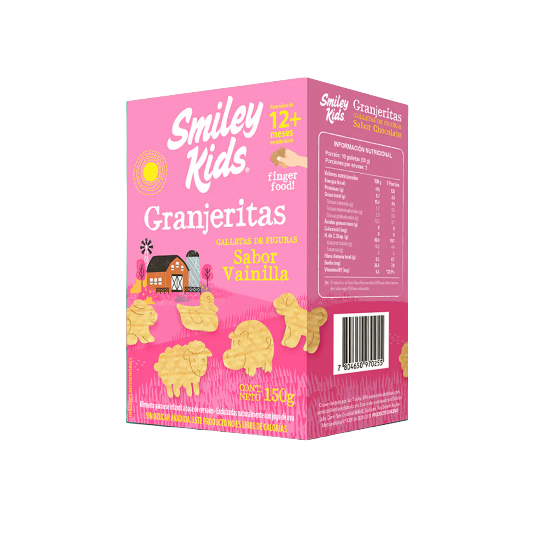Galletas Granjeritas Smiley Kids Vainilla