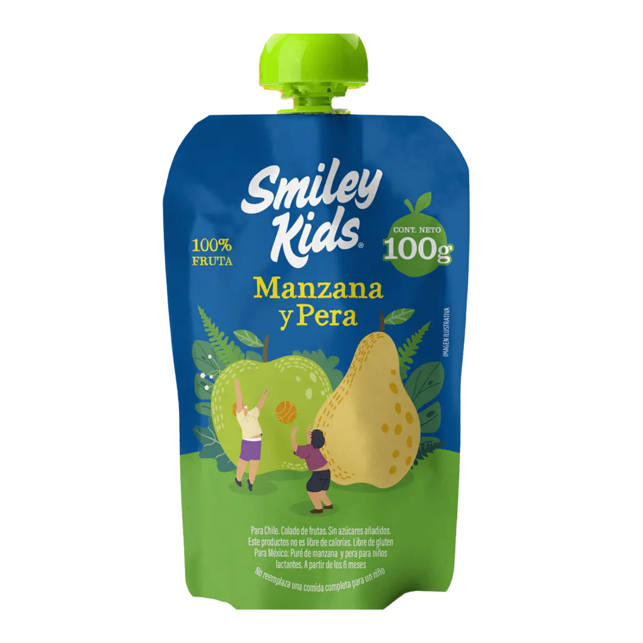 Papilla Smiley Kids Manzana + Pera