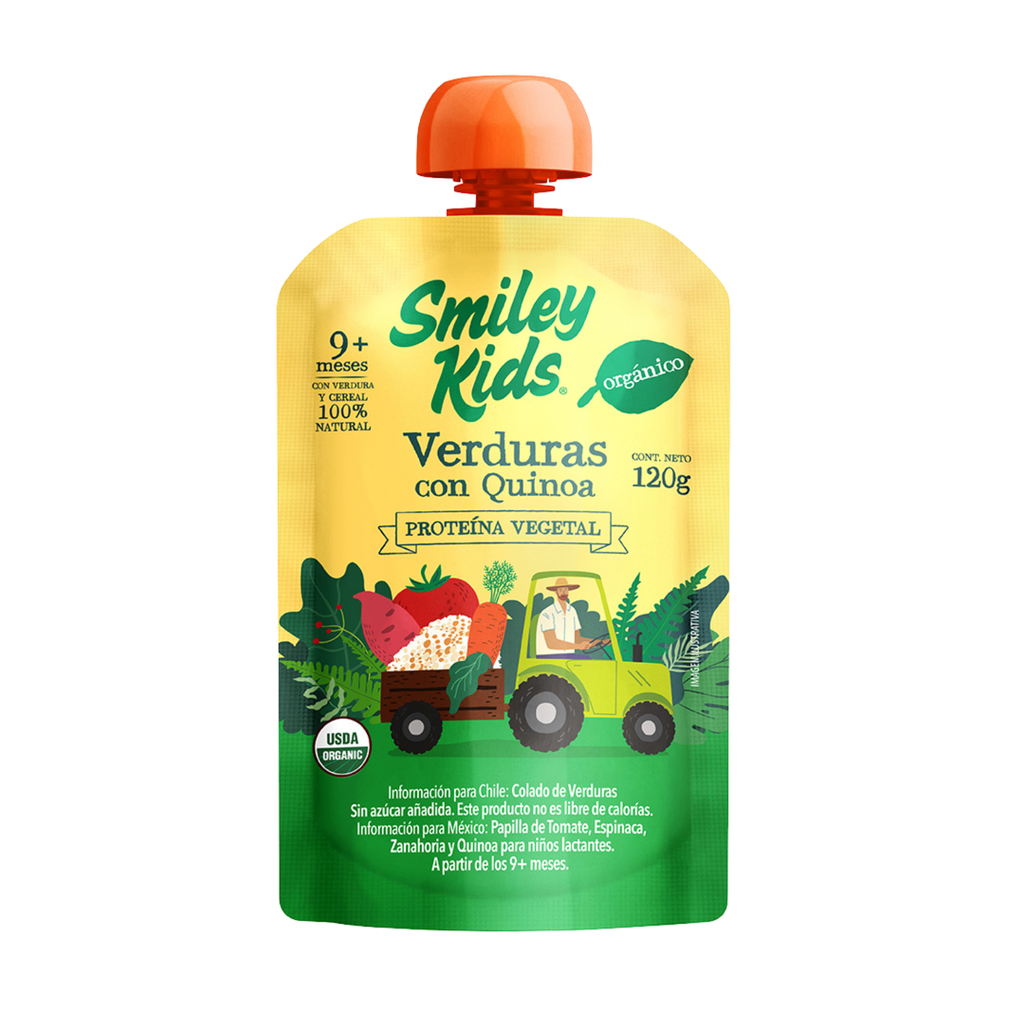 Papilla Orgánica Smiley Kids Verdura con Quinoa